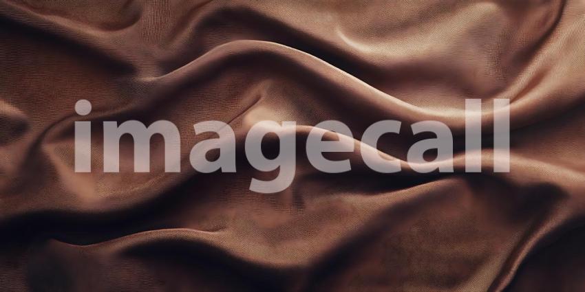 Soft Waves of Rich Brown Fabric Flow Gently Creating a Luxurious and Smooth Texture