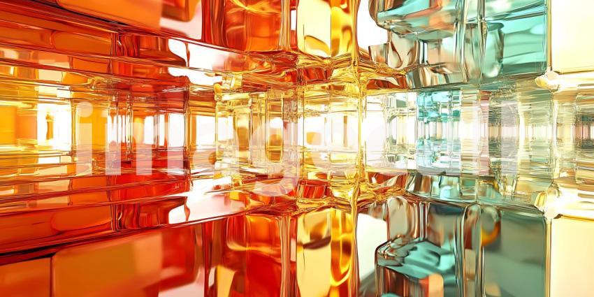 Abstract Colorful Blocks: Geometric Background Image