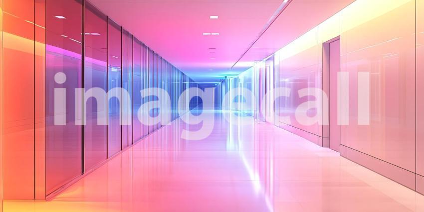 Colorful Corridor: Abstract Architecture & Interior Design