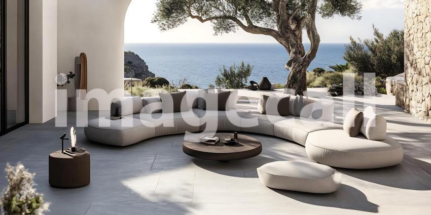 Luxury Outdoor Sofa: Coastal Relaxation