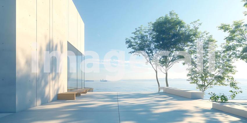 Modern Minimalist Architecture: Winter Landscape Design, White B