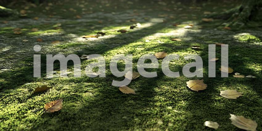 Sunlit Forest Floor Moss Texture: High Resolution Nature Backgro