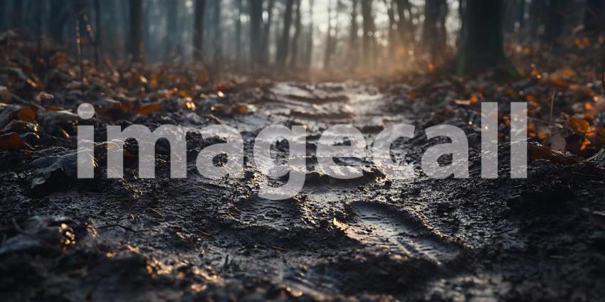 Dark Forest Path Background Image