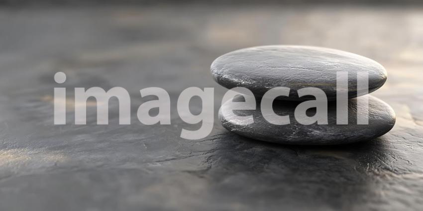 Smooth Grey Stones Rest Peacefully on a Light Surface Creating a Sense of Calm and Balance