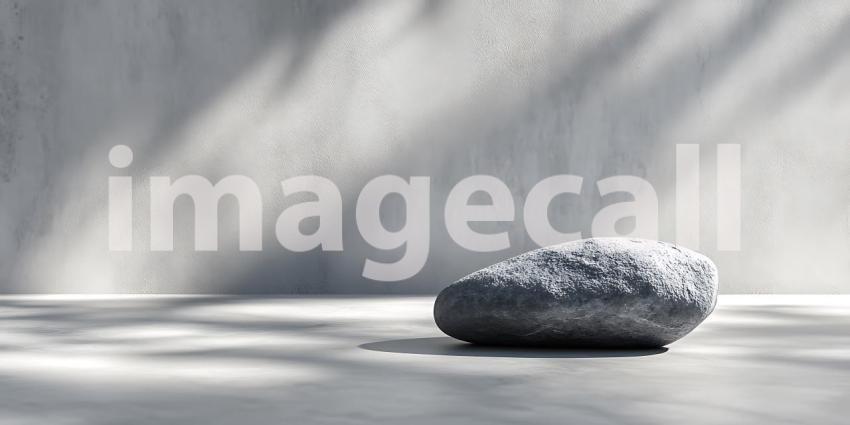 Smooth Grey Stones Rest Peacefully on a Light Surface Creating a Sense of Calm and Balance