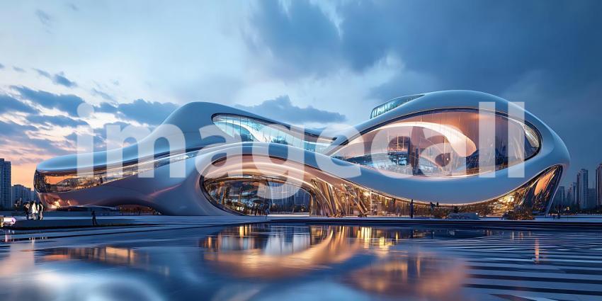 Stunning Futuristic City Bridge Design: Architectural Masterpiec