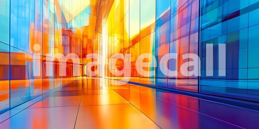 Vibrant Cityscape Painting: Abstract Urban Art Background