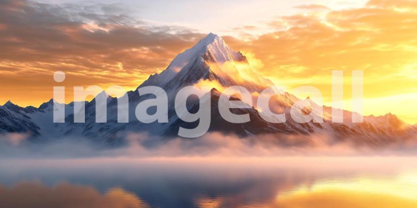 Majestic Mountain Sunrise: Scenic Landscape Photography
