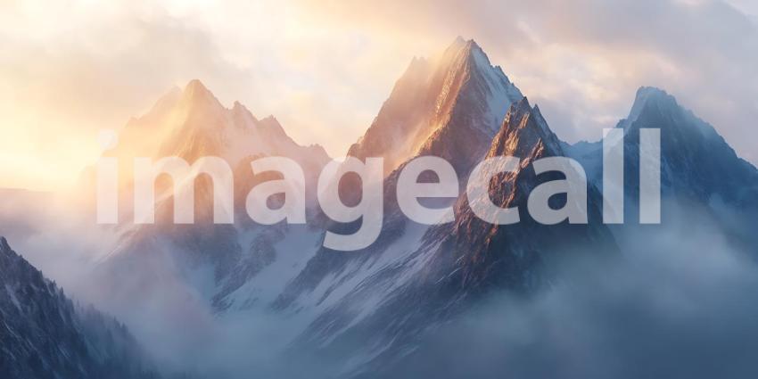Majestic Mountain Peaks at Sunrise: Stunning Nature Photography