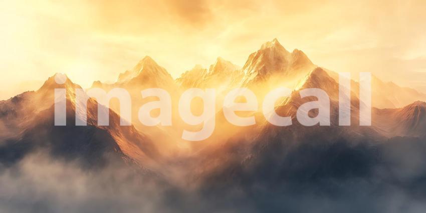 Golden Sunrise Mountain Peaks: Breathtaking Nature Photography