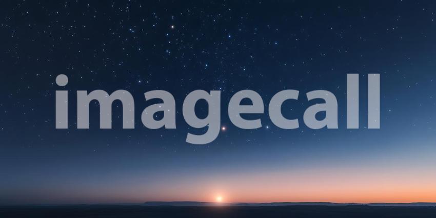 A Solitary Moon Glows Above a Dark Horizon Under a Vast Expanse of Twinkling Stars