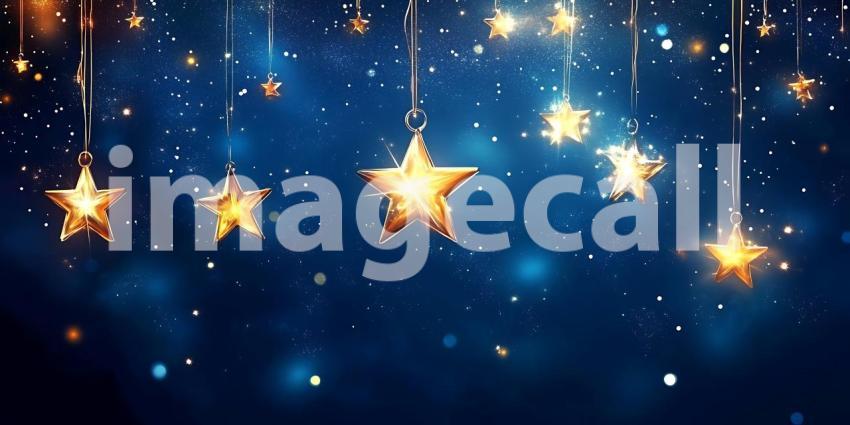 A Solitary Moon Glows Above a Dark Horizon Under a Vast Expanse of Twinkling Stars