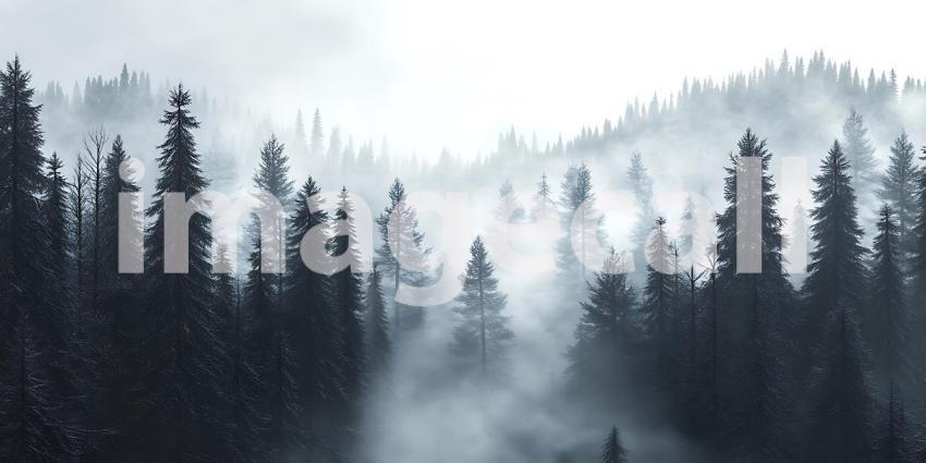 Misty Forest: Enchanting Foggy Landscape Photography