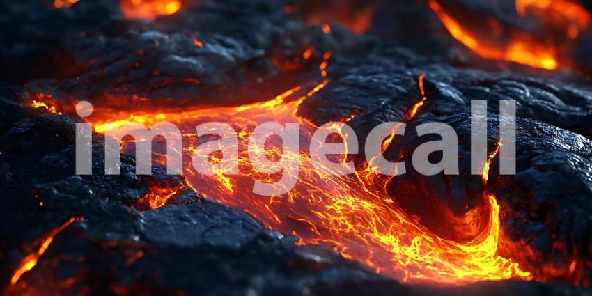 Stunning Lava Flow Images: Volcanic Rock Textures and Fire Backg