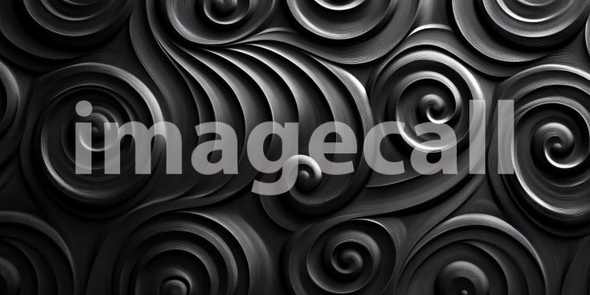 Dark Swirl Pattern Texture: Abstract Black Background