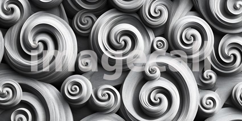 Abstract Spiral Background: Monochrome Swirl Texture Image