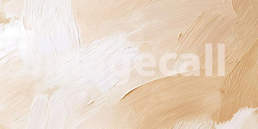 Broad Strokes of Cream and Beige Paint Blend Smoothly Creating a Texture of Gentle Warmth
