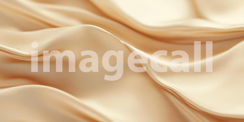 Soft Waves of Champagne Silk Gently Undulate in a Display of Subtle Elegance and Smooth Texture
