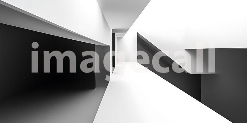 A Tunnel of Light and Shadow Beckons the Eye into an Infinite Perspective of Geometric Mystery