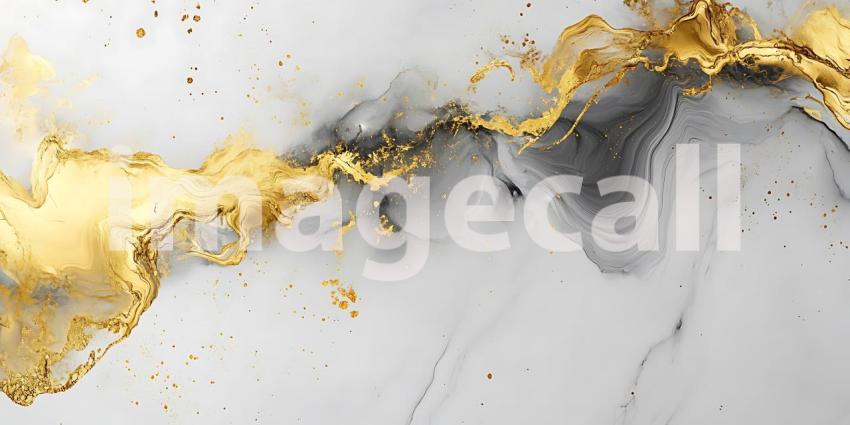 Elegant Swirls of White Marble Adorned with Rich Gold Veins Create a Luxurious Texture