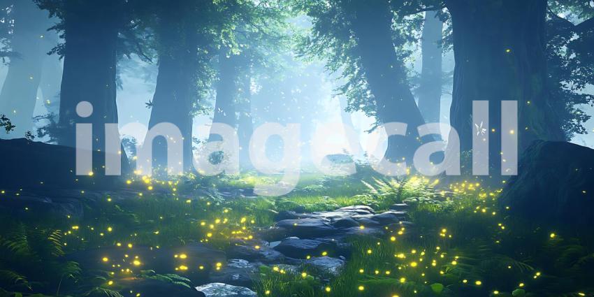 Magical Forest Path: Enchanting Nature Scene