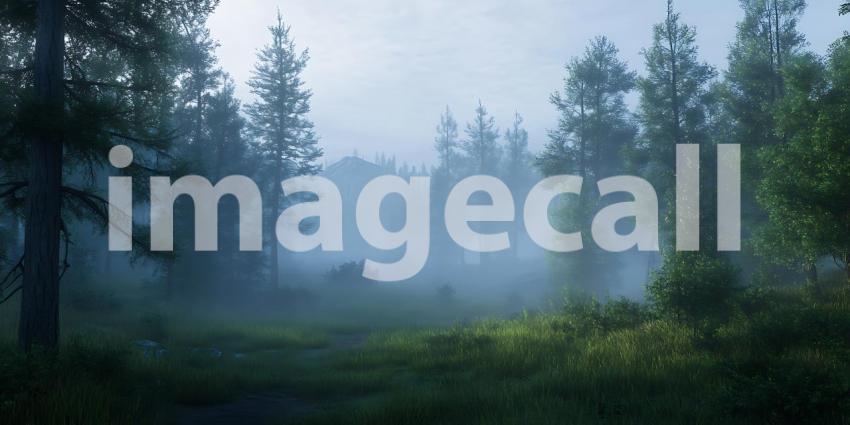 Misty Forest Scene: Breathtaking Nature Photography