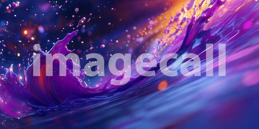 Cosmic Liquid Galaxy: Abstract Purple Swirl Background