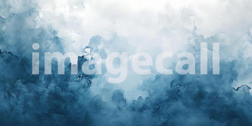 Blue Smoke Texture Background: Abstract Watercolor Design