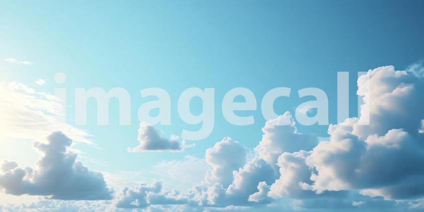 Stunning Blue Sky with Fluffy White Clouds: Free Stock Photo