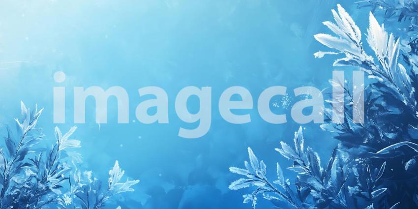 Stunning Blue Frost Background: Winter Wonderland Image