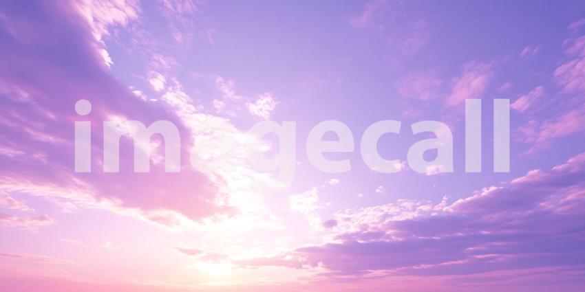 Peaceful Pastel Sunset Sky with Soft Clouds
