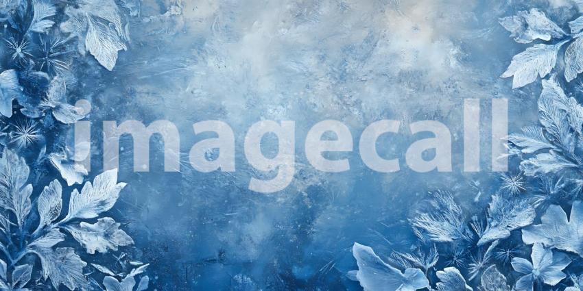 Blue Ice Texture Background: Winter Frost, Frozen Water, Abstrac