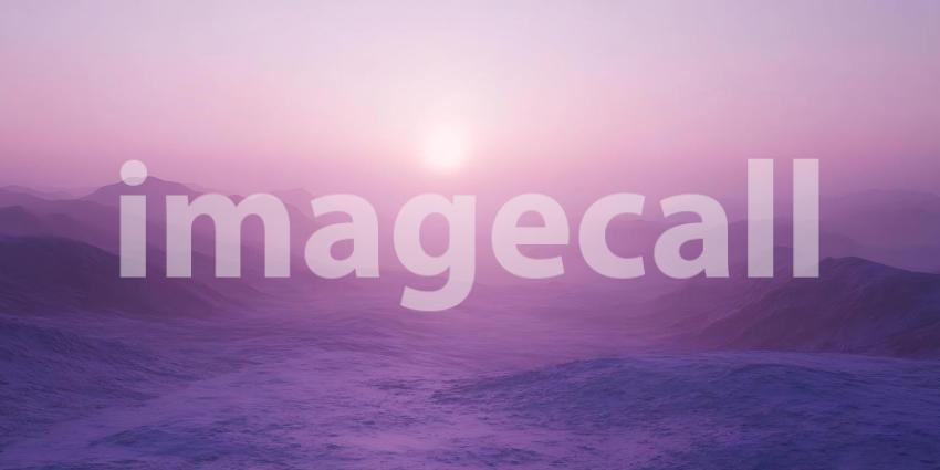 Misty Mountain Sunrise: Purple Haze Landscape Photography