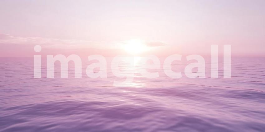 Serene Sunset Over Purple Clouds: Peaceful Nature Background