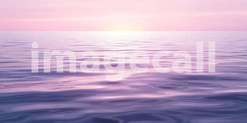 Peaceful Ocean Sunset: Calming Sea Background Image