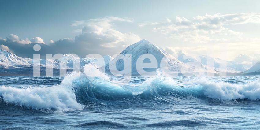 Ocean Waves Crashing Dramatic Seascape Photography