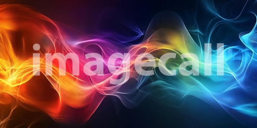 Vibrant Rainbow Nebula Abstract Colorful Background