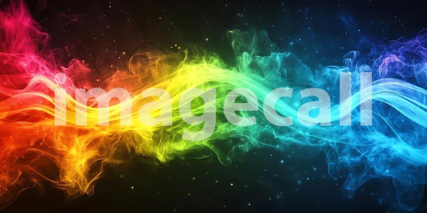 Vibrant Rainbow Nebula Cosmic Background for Design Projects