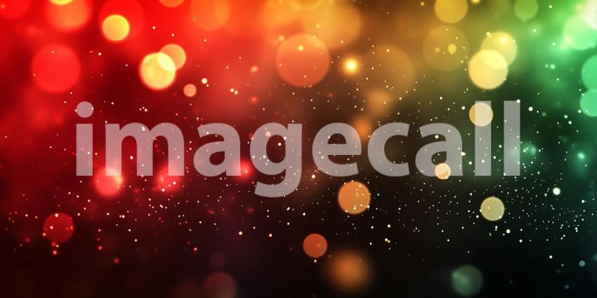 Vibrant Bokeh Lights Red Orange Green Background