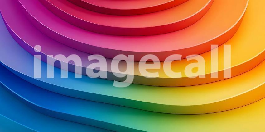 Vibrant Rainbow Color Gradient Abstract Circular Design