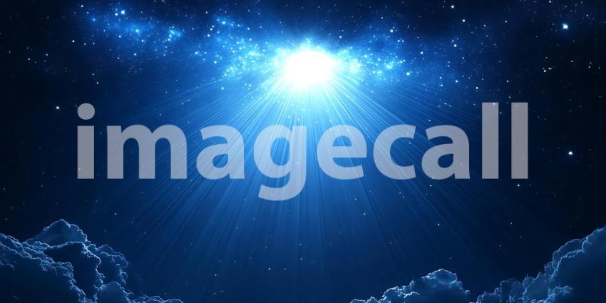 Ocean Depth Light Beam  Particles Background