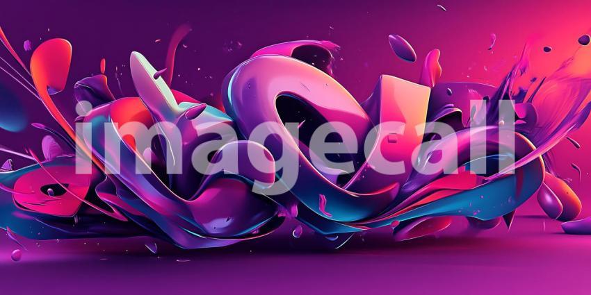 Vibrant Abstract Art Colorful Paint Splash Background