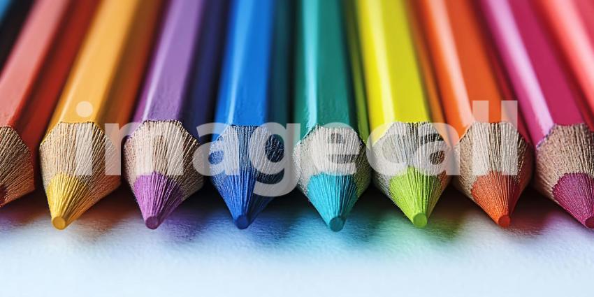 Vibrant Colored Pencils A CloseUp View