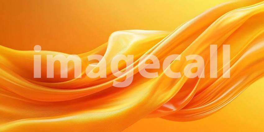 Golden Fabric Texture Abstract Background with Smooth Flowing Wa