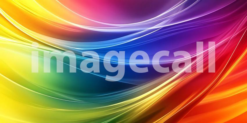 Vibrant Rainbow Swirl Abstract Background Texture with Water Dro