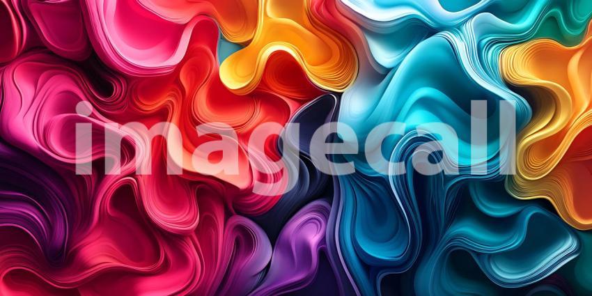 Vibrant Color Swirls Abstract Art Background