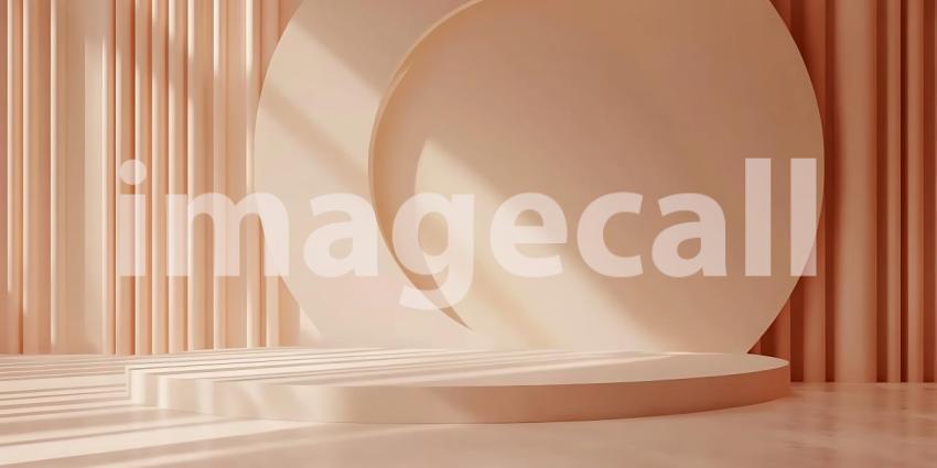 Elegant Peach  Beige 3D Background Perfect for Product Displays