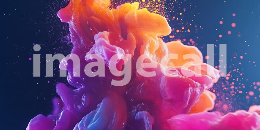 Vibrant Color Ink Swirl Abstract Background Texture