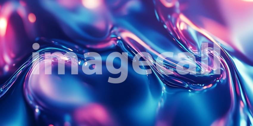 Neon Dreamscape Abstract Fluid Art