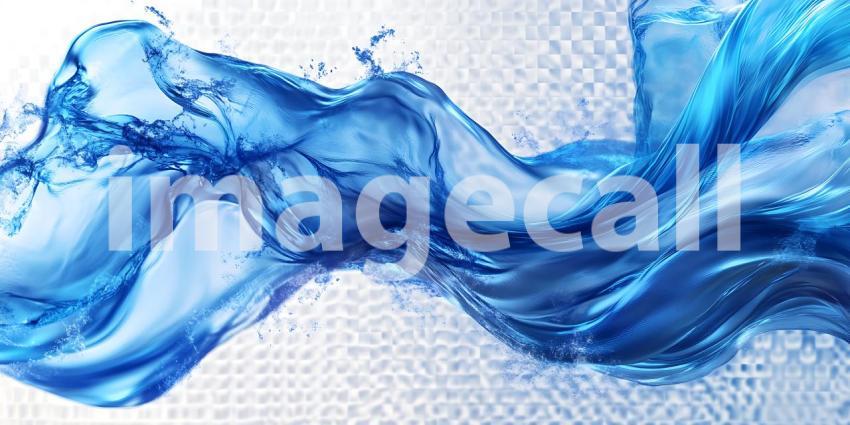 Stunning Blue Water Splash Abstract Liquid Art